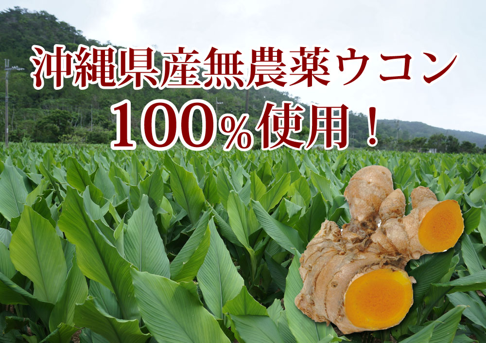 やんばる秋ウコン粒サプリメントタイプ】農薬を一切使わず栽培した沖縄